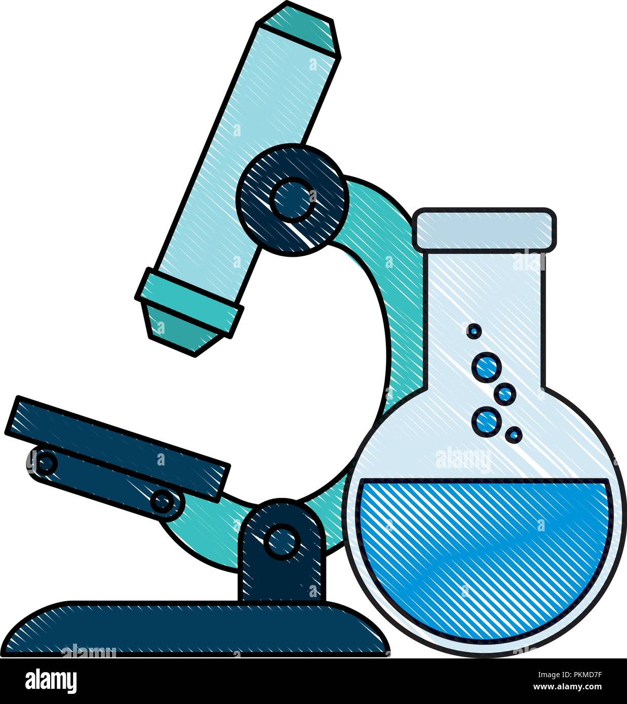 microscope laboratory with tube test Stock Vector Image & Art - Alamy