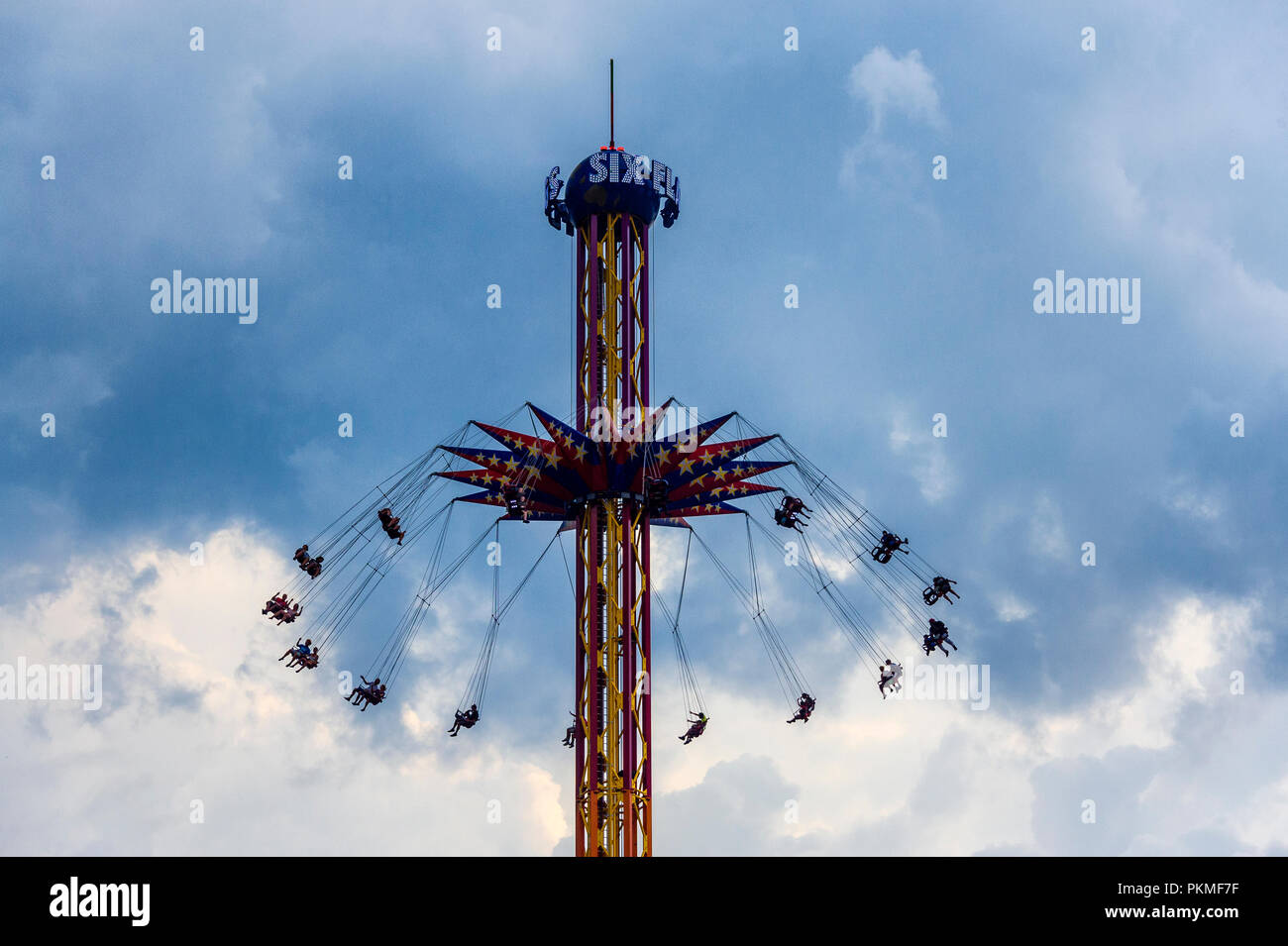 Skyscreamer amusement ride, Great Adventure, Six Flags, New Jersey, USA Stock Photo