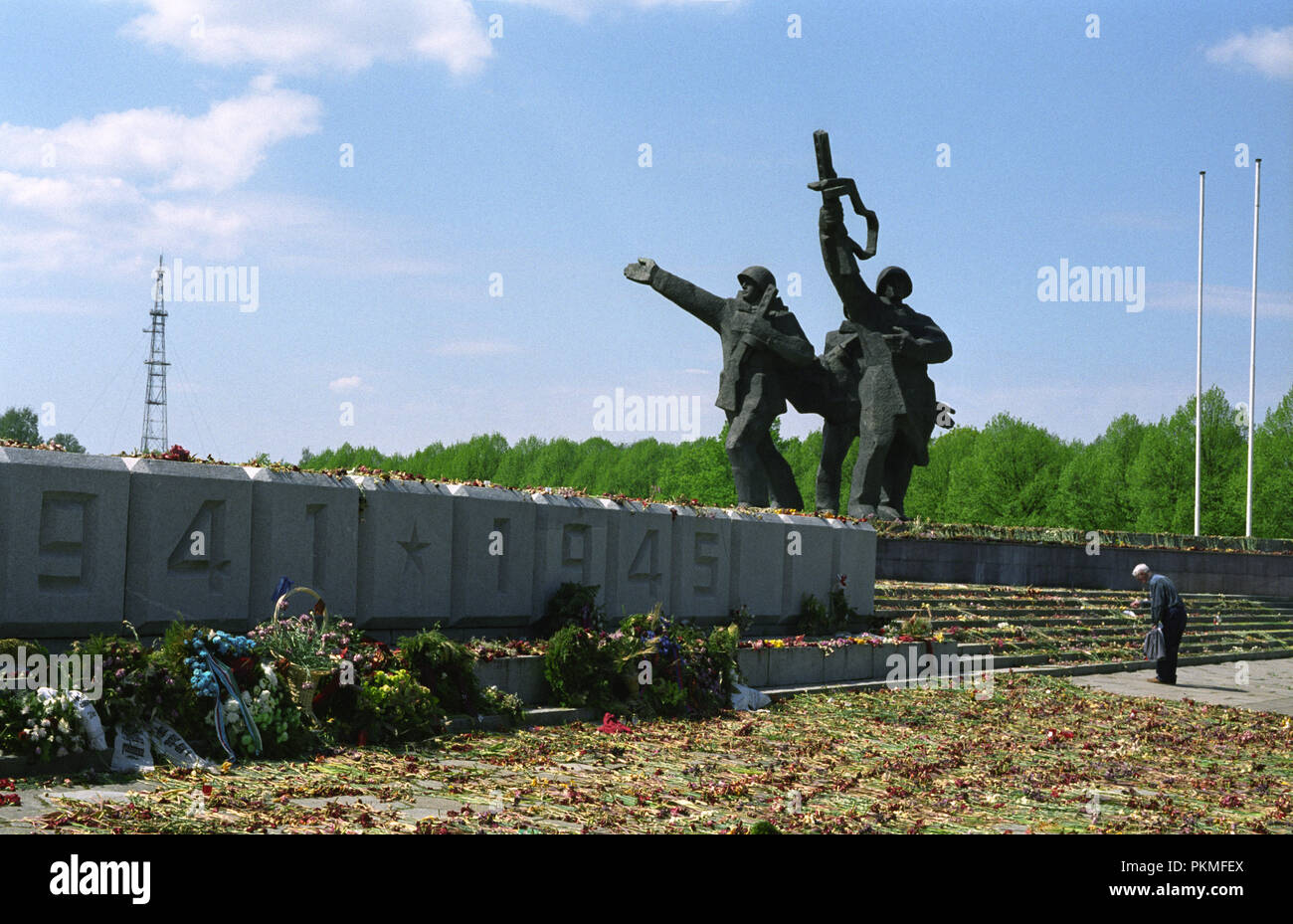 Soviet War Memorial in Riga Latvia May 2007 erected in 1985 to ...