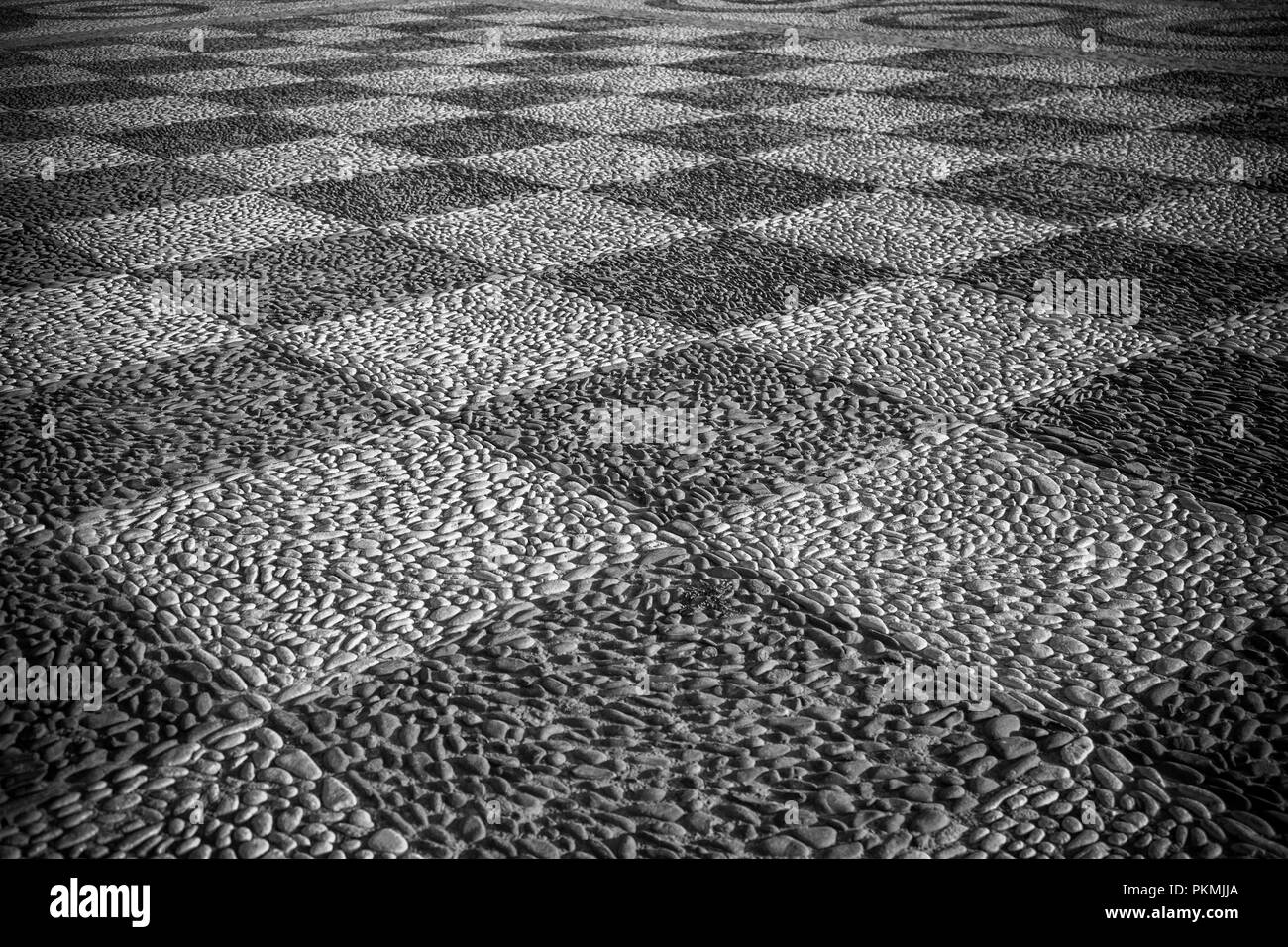 Pattern on the floor in plaza de espana in Seville, Spain, Europe Stock Photo