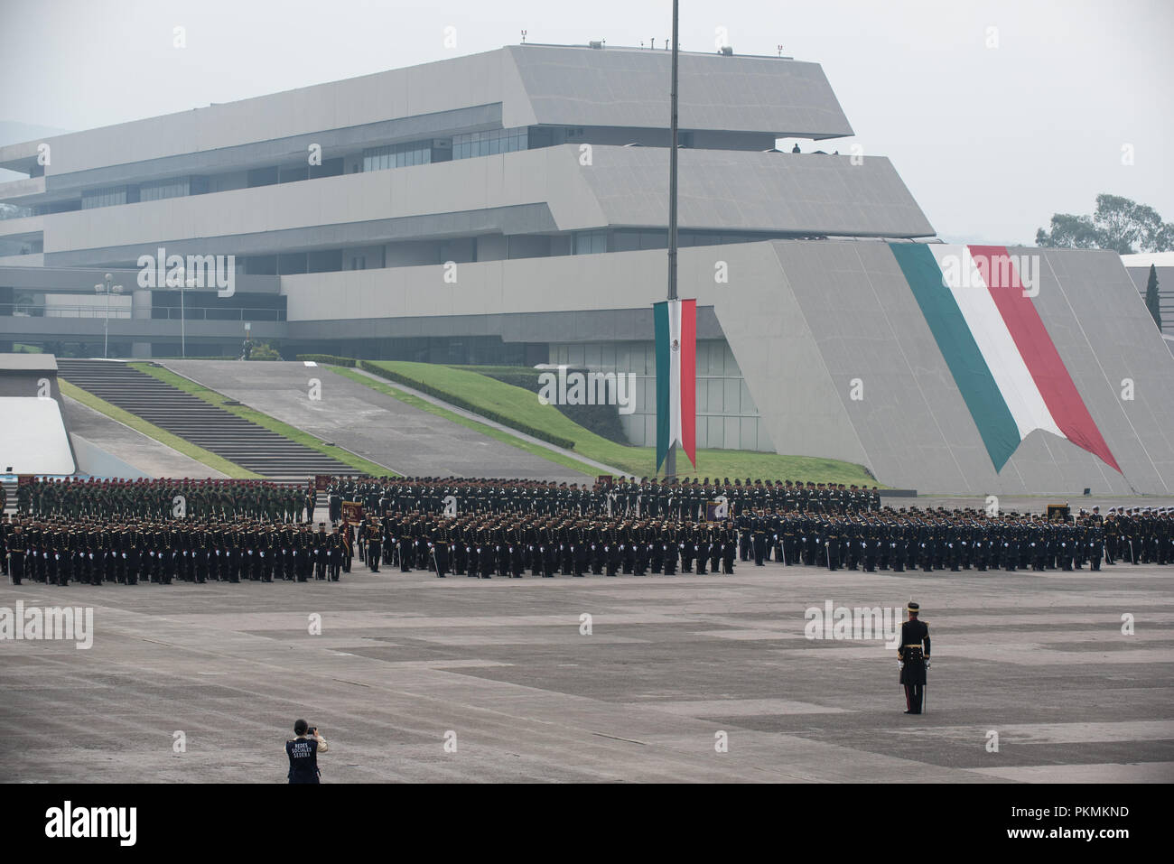 Mexico city mexico 13th sep 2018 mexican military cadets march