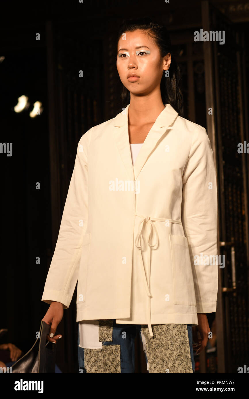 London, UK. 14th September 2018. Designer Anissa Aida showcases is
