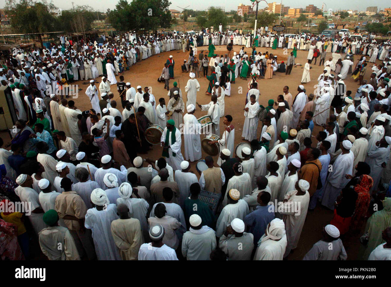 Khartoum, Sudan. 14th Sep, 2018. People celebrate the Islamic New Year in Omdurman city, Sudan, on Sept. 14, 2018. Credit: Mohamed Khidir/Xinhua/Alamy Live News Stock Photo