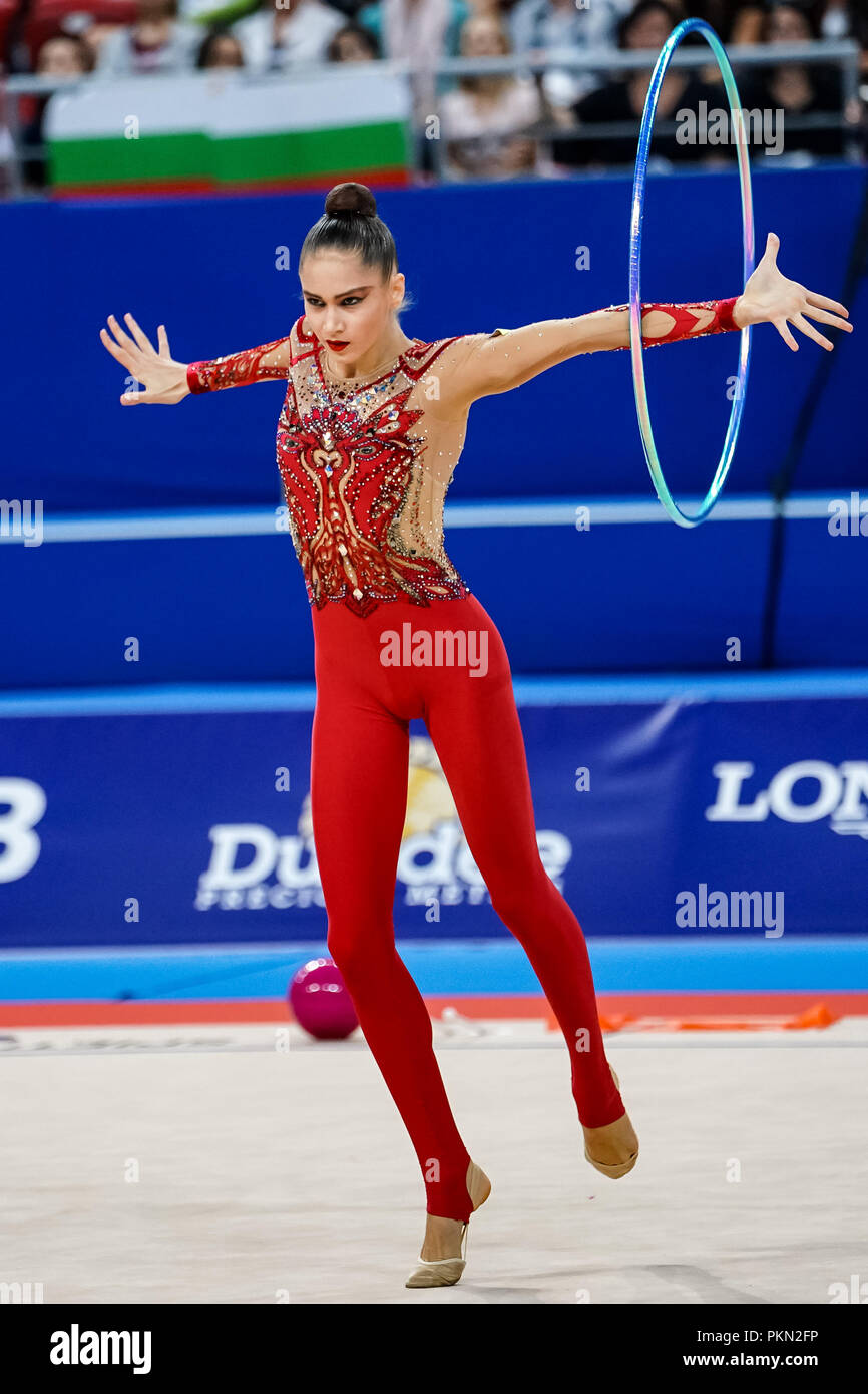 September 14, 2018: Vlada Nikolchenko of Â Ukraine during Individual All-Around Final at the Arena Armeec in Sofia at the 36th FIG Rhythmic Gymnastics World Championships. Ulrik Pedersen/CSM Stock Photo