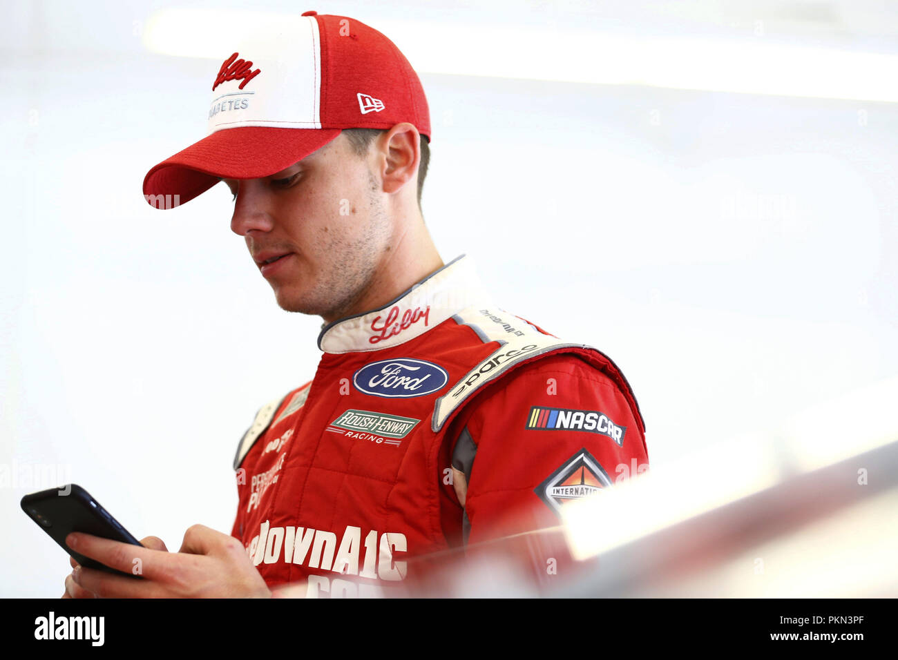 Ryan Reed 16 Las Vegas, Nevada, USA. 14th Sep, 2018. Ryan Reed (16) hangs out in the ...