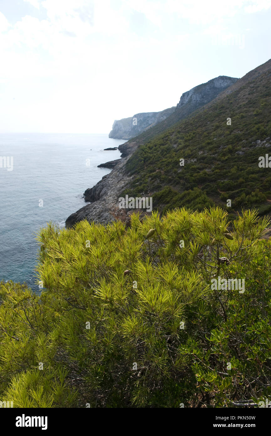 Cabo San Antonio cliffs near Denia, Spain. Stock Photo