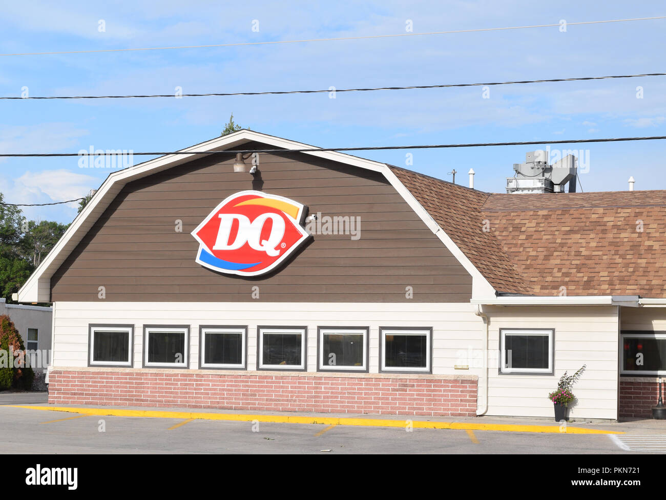 Dairy Queen restaurant in rural Nebraska town (Western Nebraska Stock