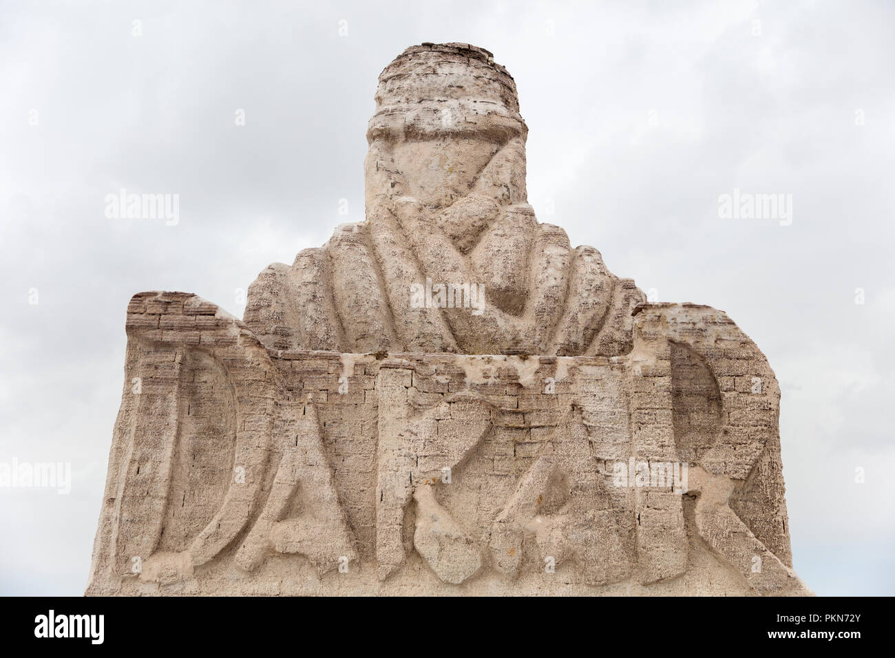 SALAR DE UYUNI, BOLIVIA - JANUARY 13, 2018: Detail from Dakar Rally 2018 at Salar de uyuni in Bolivia. Dakar Rally is an annual rally raid driven in S Stock Photo