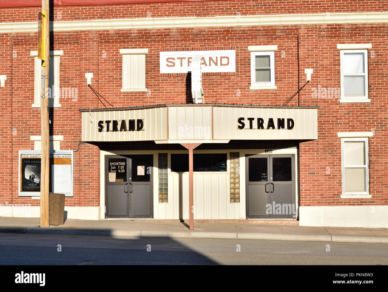 Strand small town theater in western Kansas Stock Photo