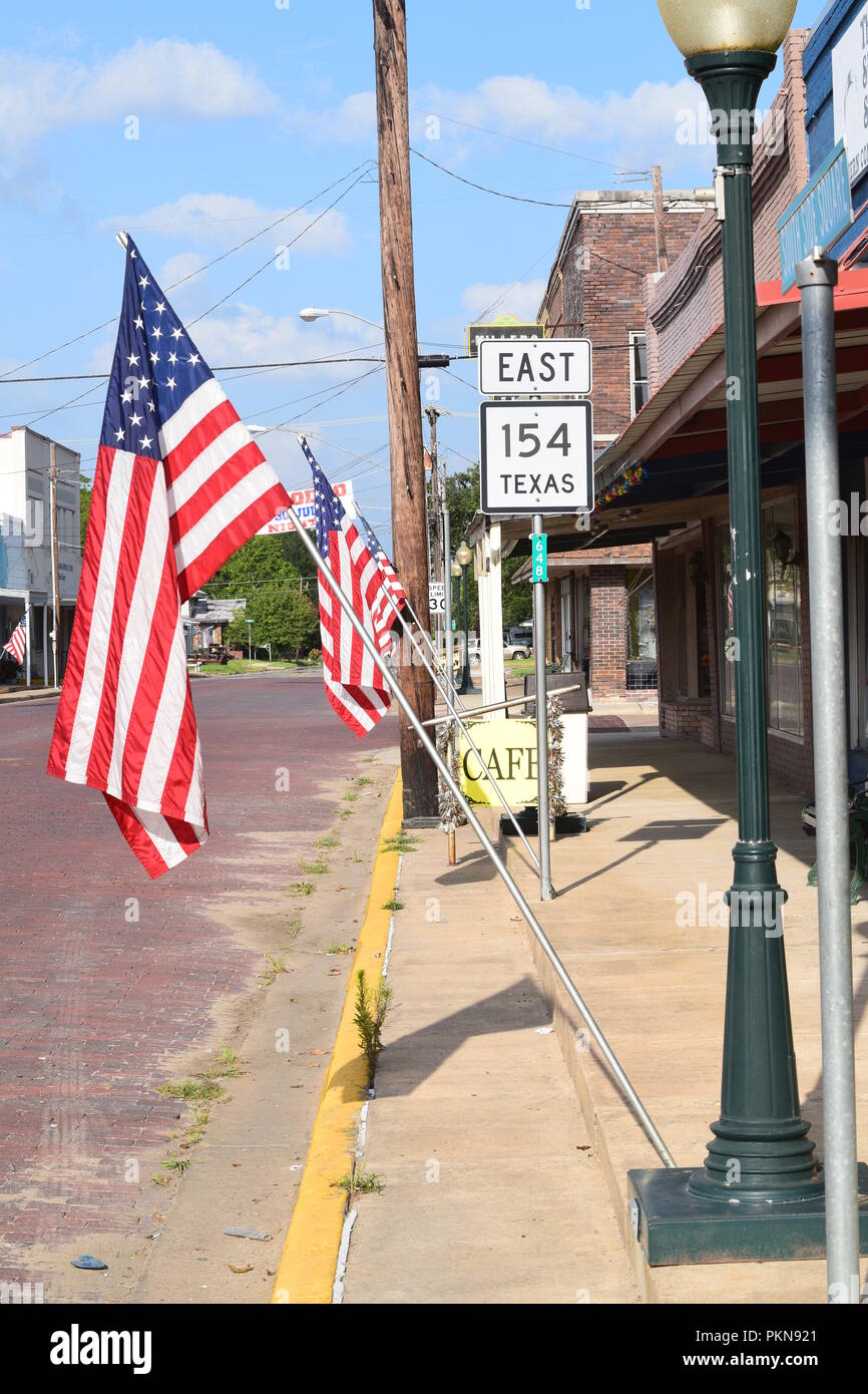 Cooper, Texas main street in July Stock Photo Alamy