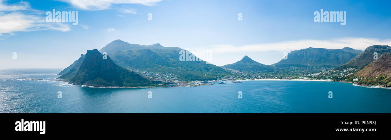 Hout Bay panorama, South Atlantic ocean, South Africa Stock Photo