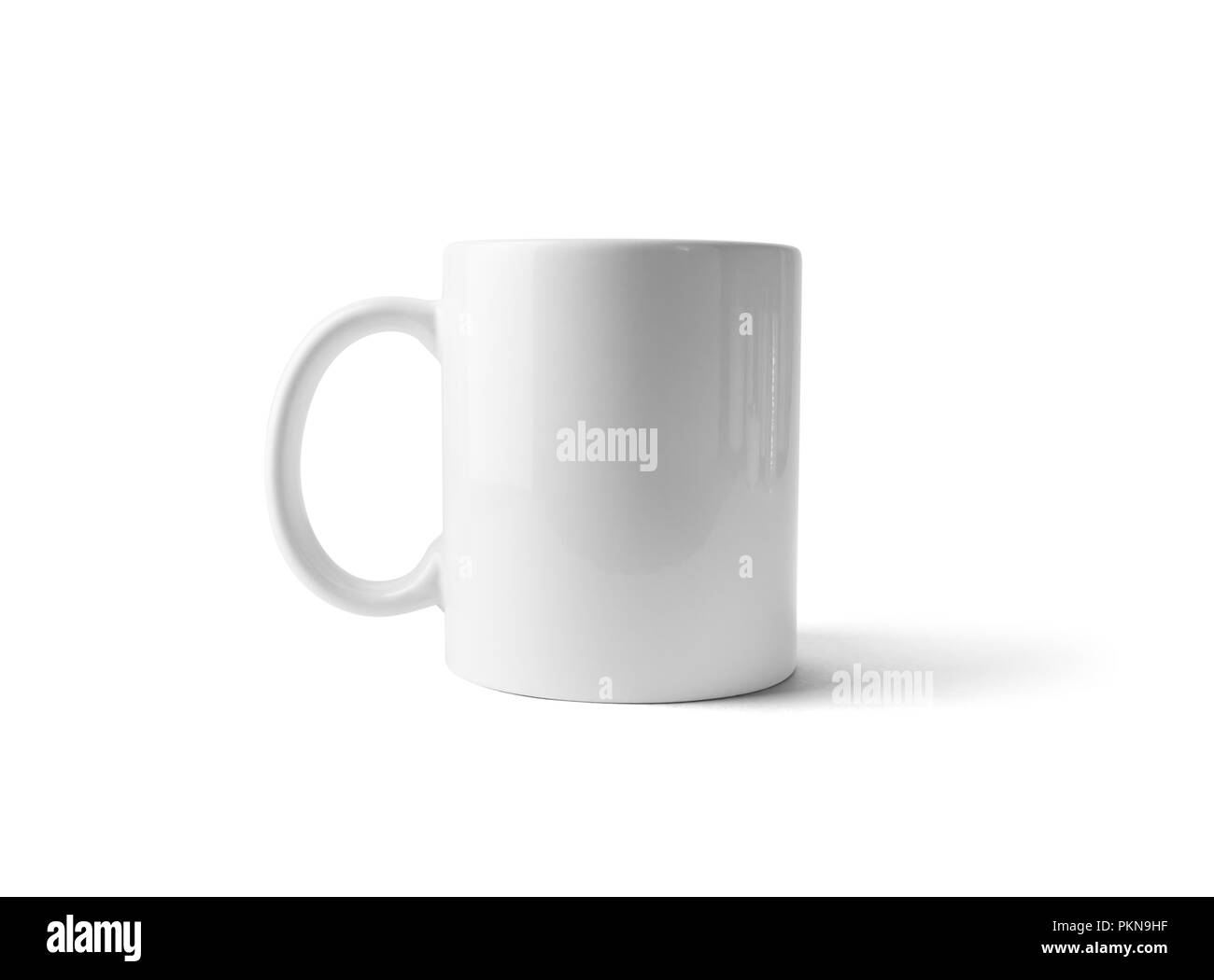 White ceramic cup or mug for coffee or tea isolated on white background ...