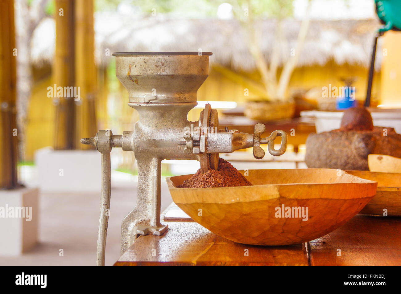 Cocoa bean grinder hi-res stock photography and images - Alamy