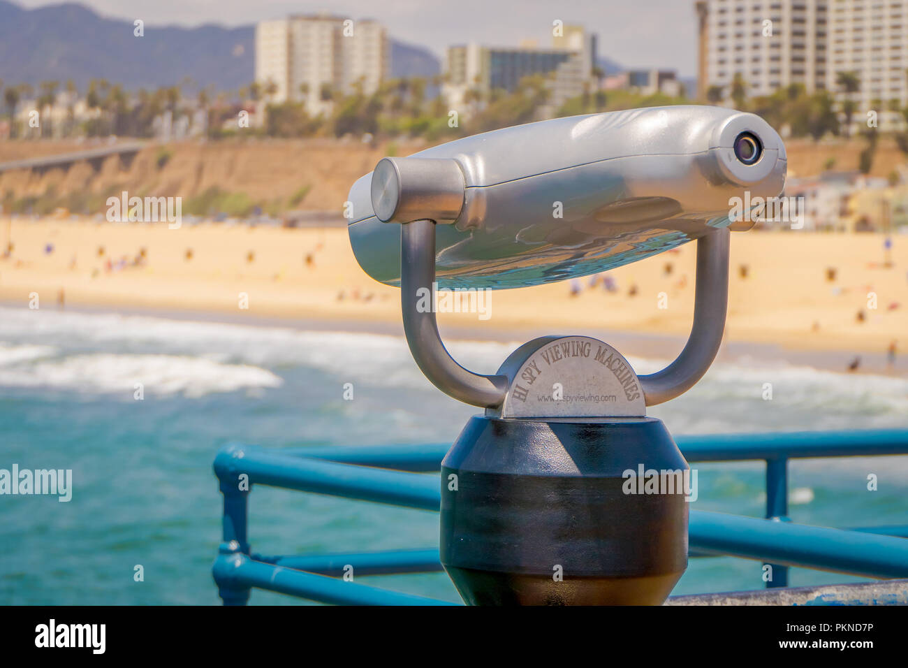 Los Angeles, California, USA, JUNE, 15, 2018 Close up of coin operated