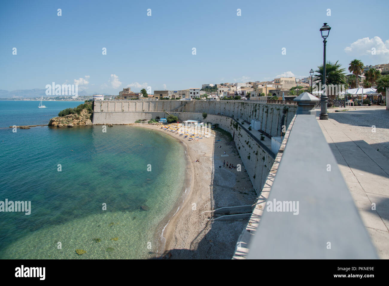 Stadtstrand Castellammare del Golfo Sizilien Stock Photo