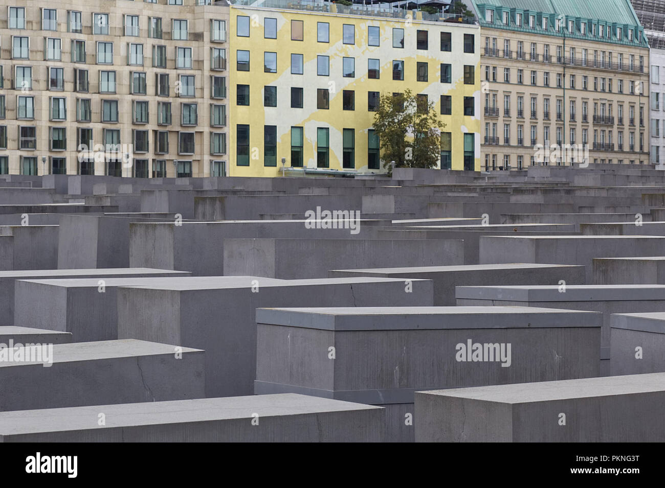 Memorial to the Murdered Jews of Europe, also known as the Holocaust Memorial, Denkmal für die ermordeten Juden Europas Stock Photo