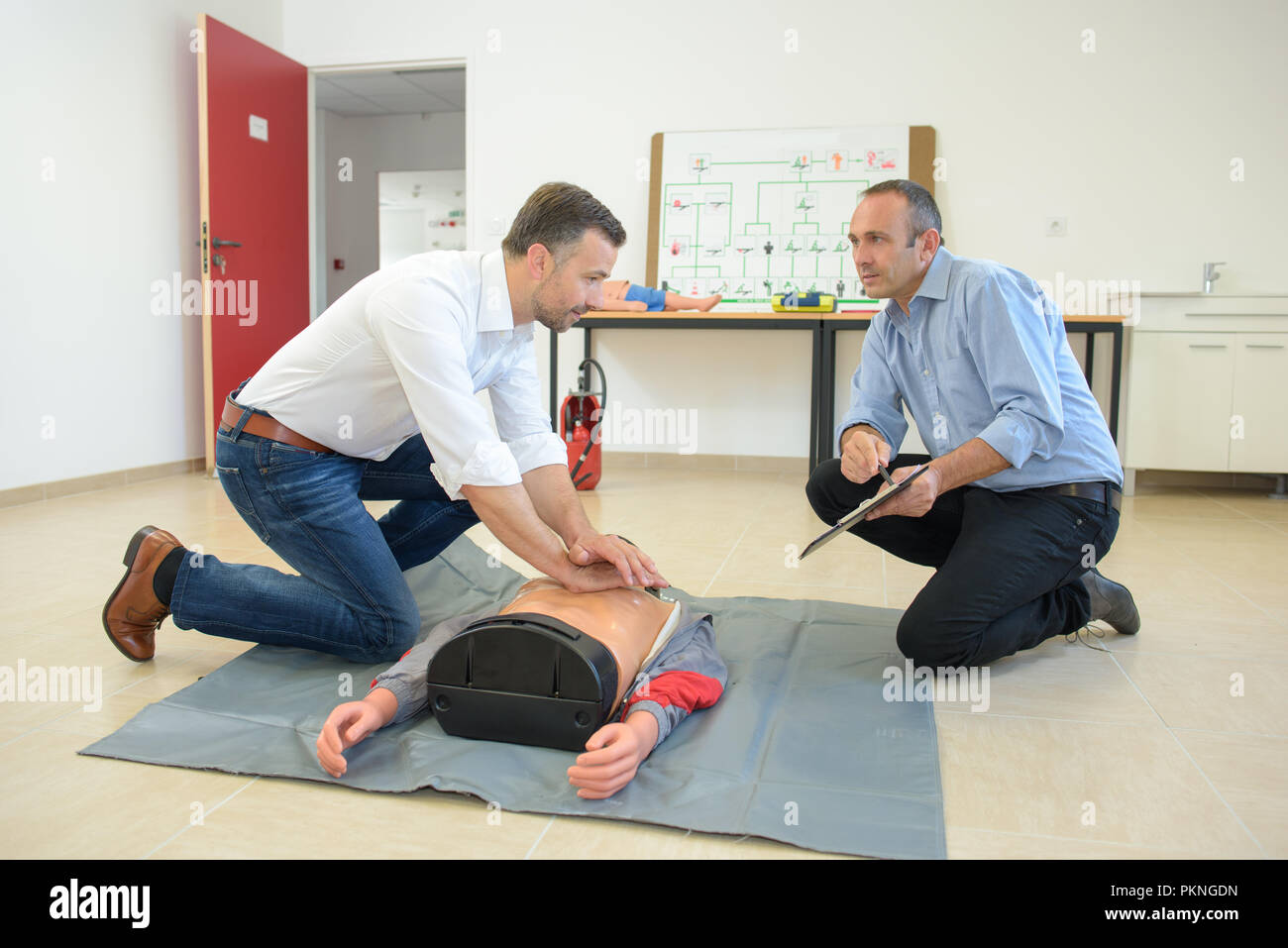 first aid lessons Stock Photo - Alamy