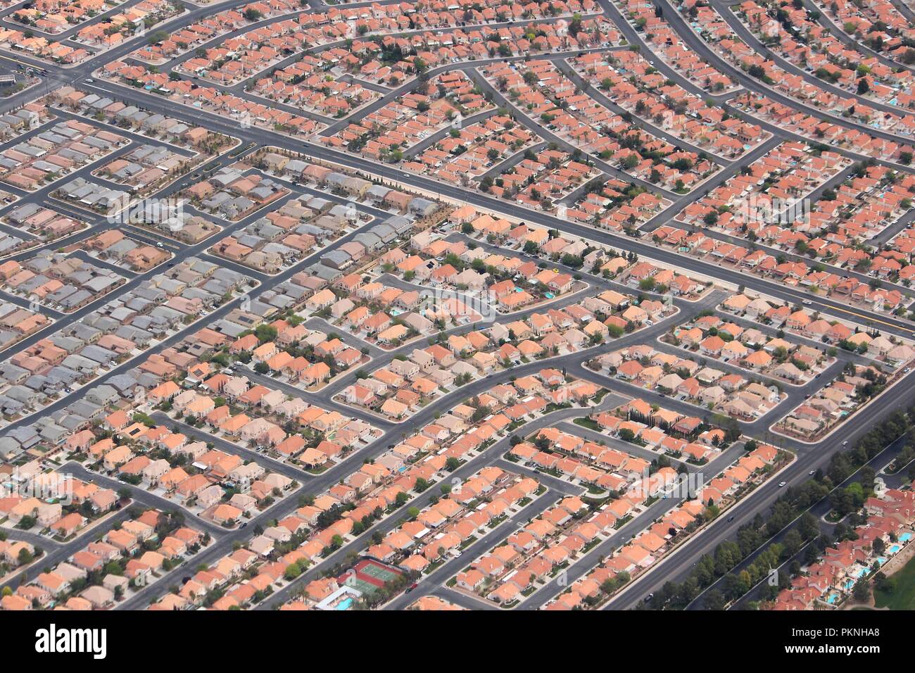 Suburbia in the USA suburban neighborhoods in Las Vegas, Nevada Stock