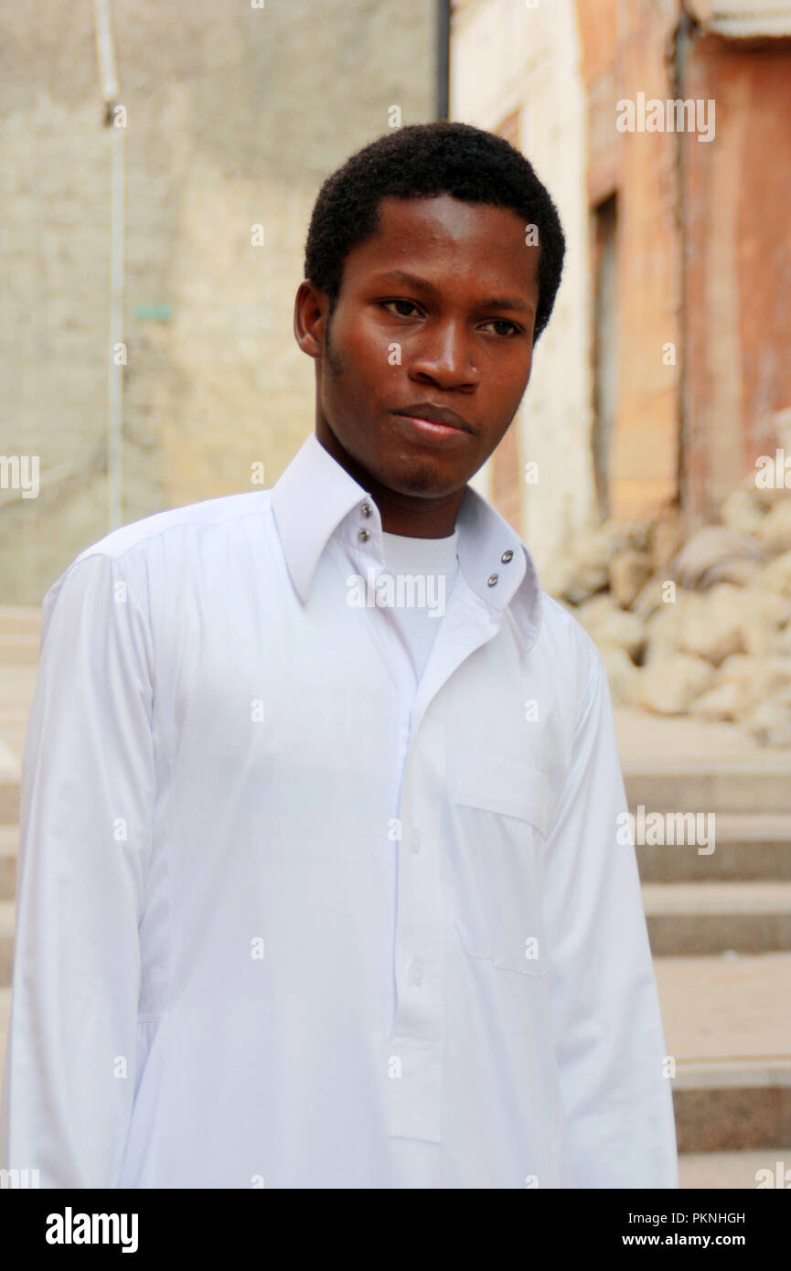 Friendly Saudi Teenager in Jeddah Stock Photo