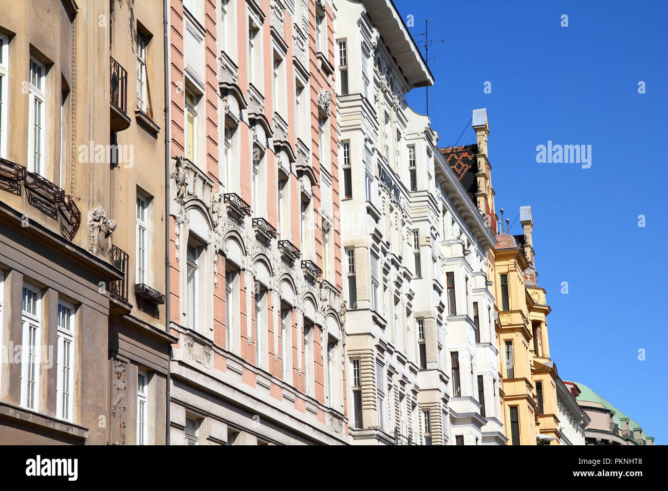 Vienna, Austria old apartment building. The Old Town is a UNESCO