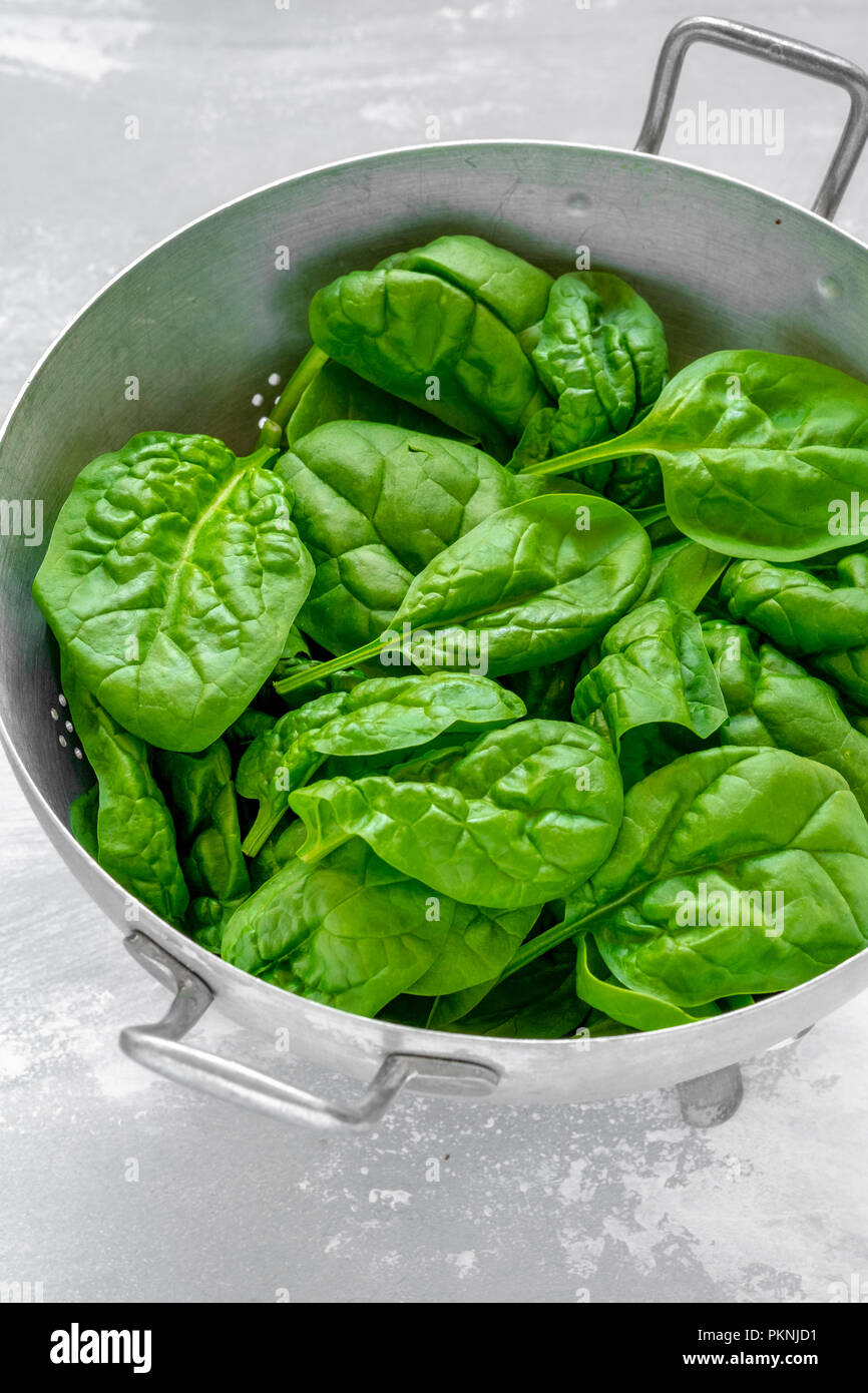 Fresh Spinach Leaves Stock Photo