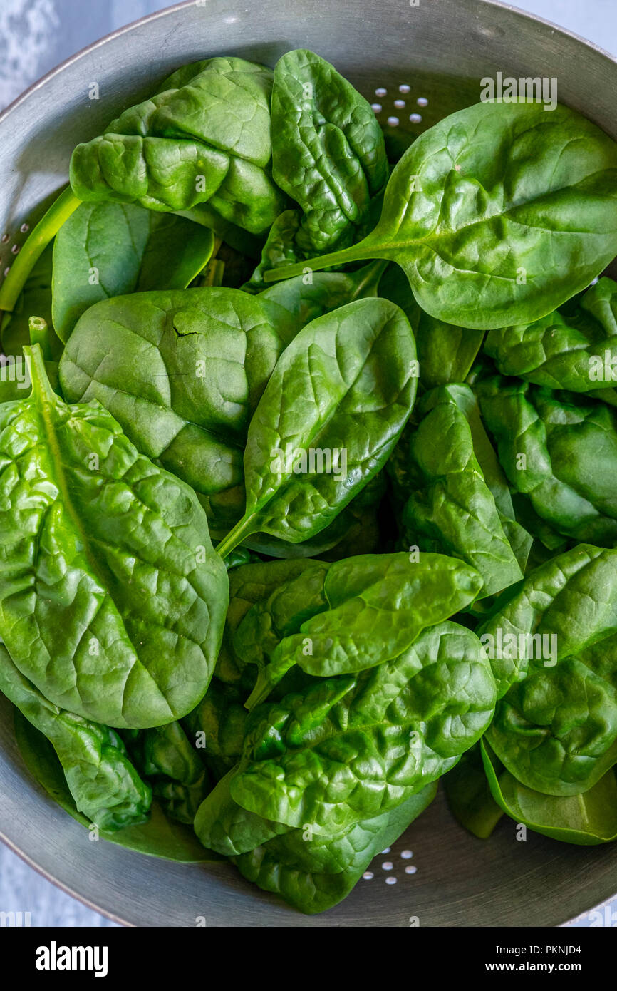 Fresh Spinach Leaves Stock Photo - Alamy