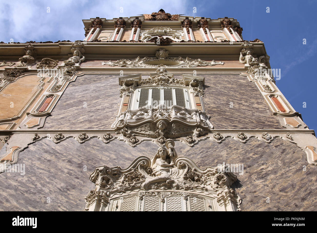 Valencia, Spain. Old architecture - famous National Museum of Ceramics. Stock Photo