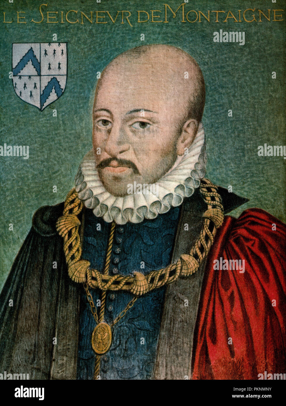 Michel Eyquem de Montaigne, Lord of Montaigne, 1533 – 1592.  Philosopher of the French Renaissance period. Stock Photo