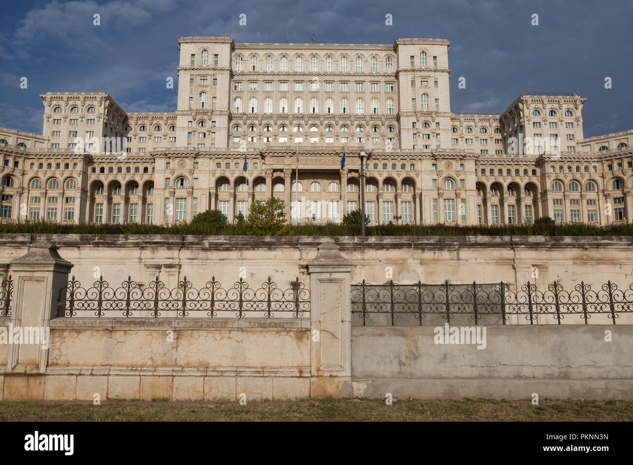 Palace of the Parliament in Bucharest Stock Photo