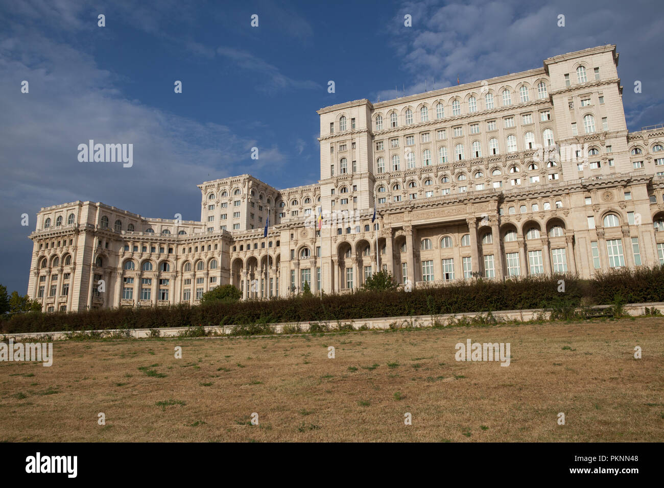 Palace of the Parliament in Bucharest Stock Photo