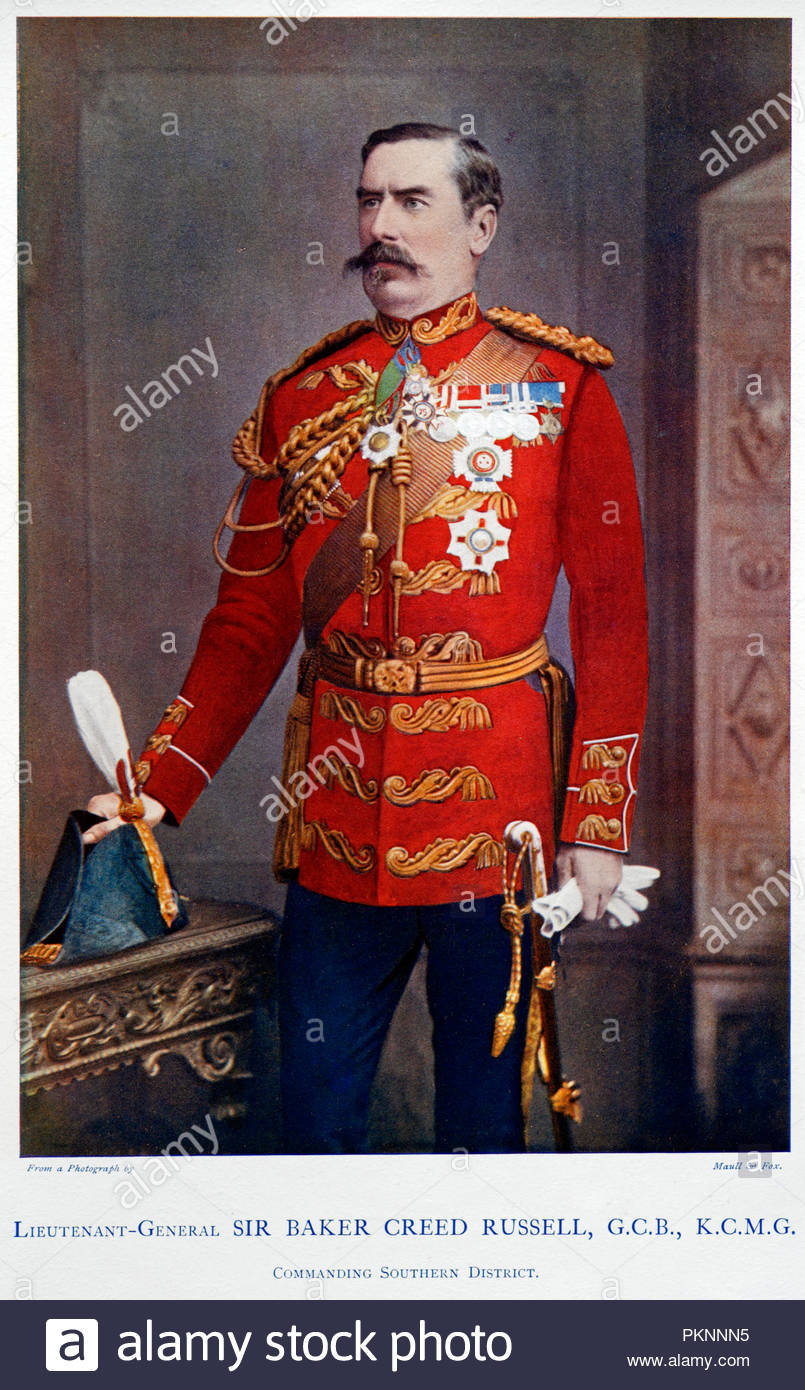 General Sir Baker Creed Russell GCB KCMG, 1837 1911, was an