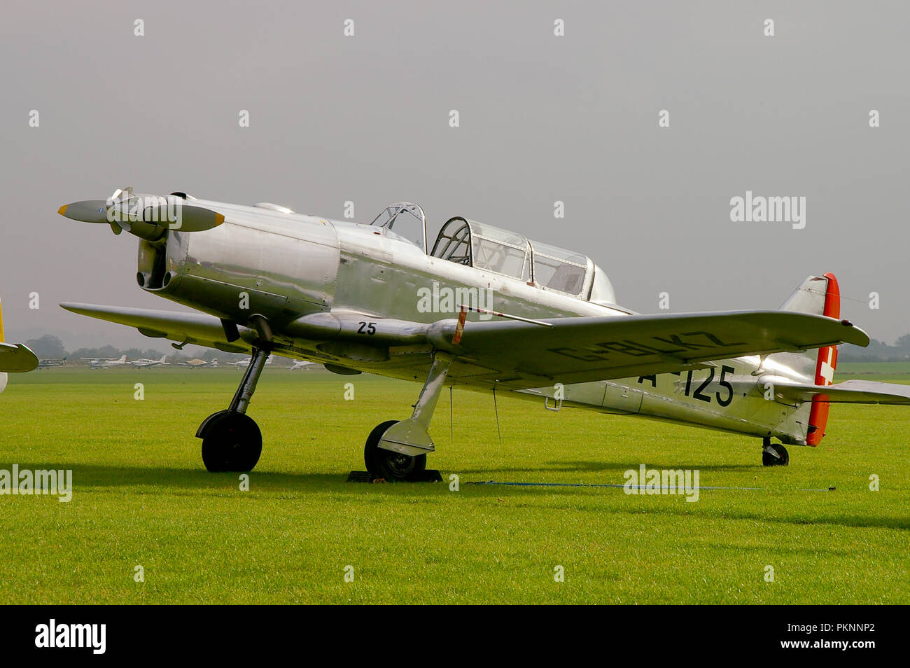 Pilatus P2 G-BLKZ vintage plane. Pilatus P2-05. Trainer aircraft ...