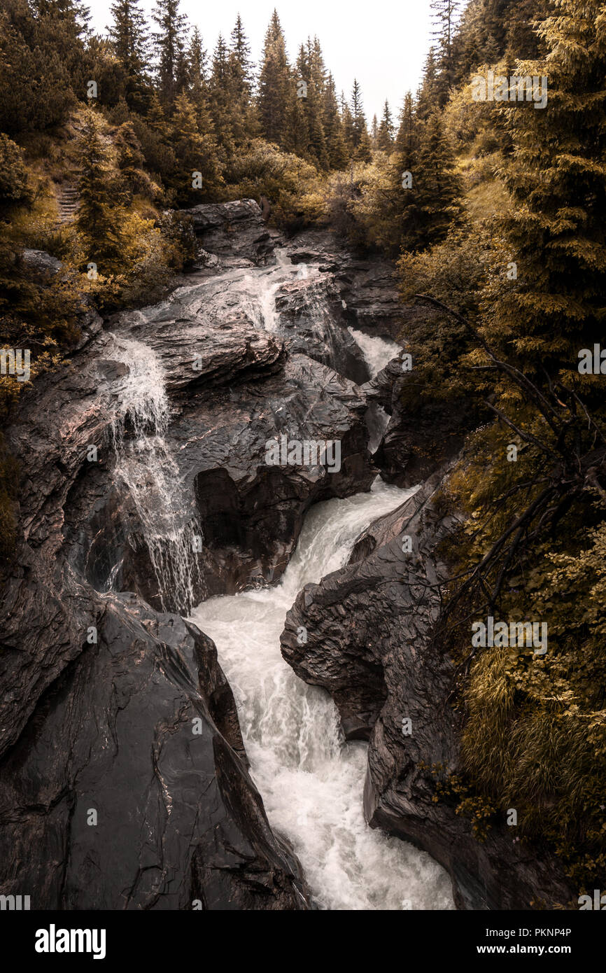 Waterfall at Flimser Wasserweg / Trutg dil Flem Switzerland Alps Stock ...