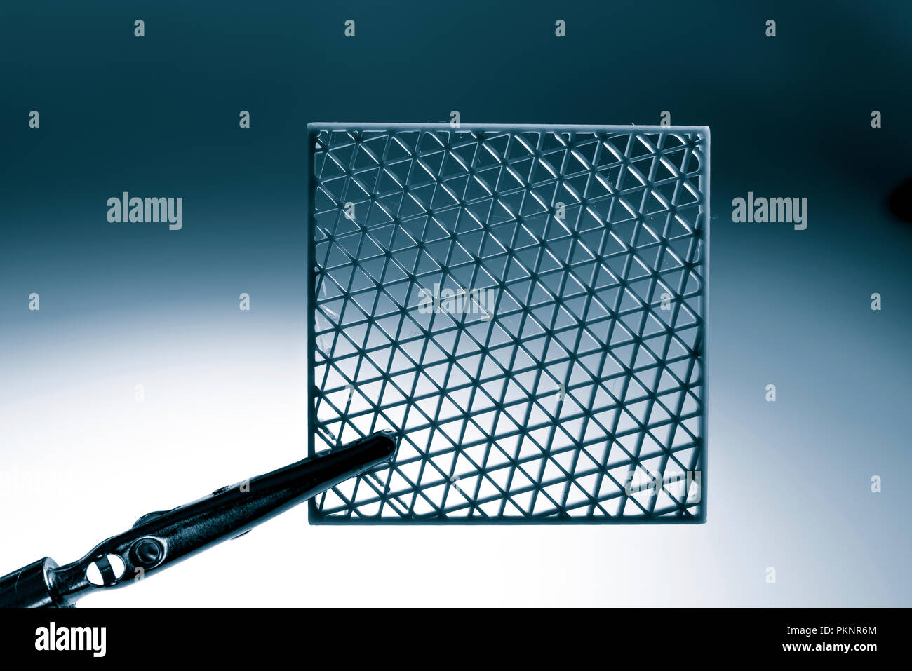 Metamaterial sample made on 3D printer. Stock Photo