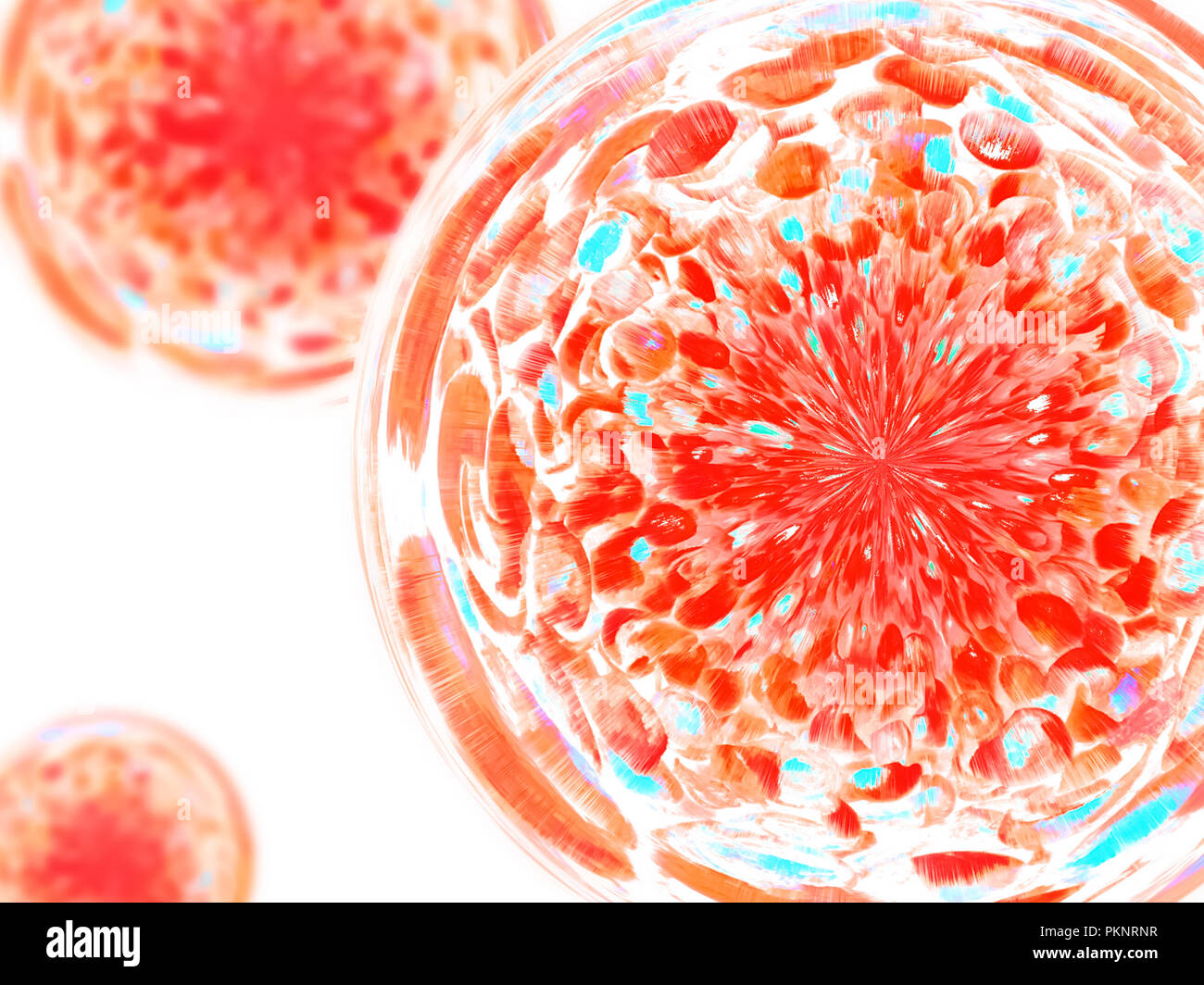 Bacteria, Cells, Spores, Microbes - Abstract Illustration Stock Photo