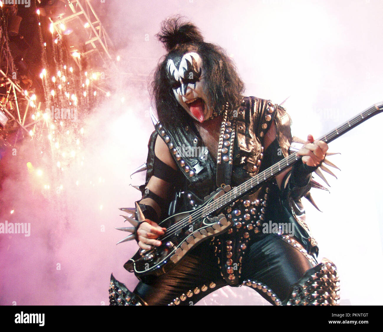 Gene Simmons of KISS performs at ThompsonBoling Arena in Knoxville