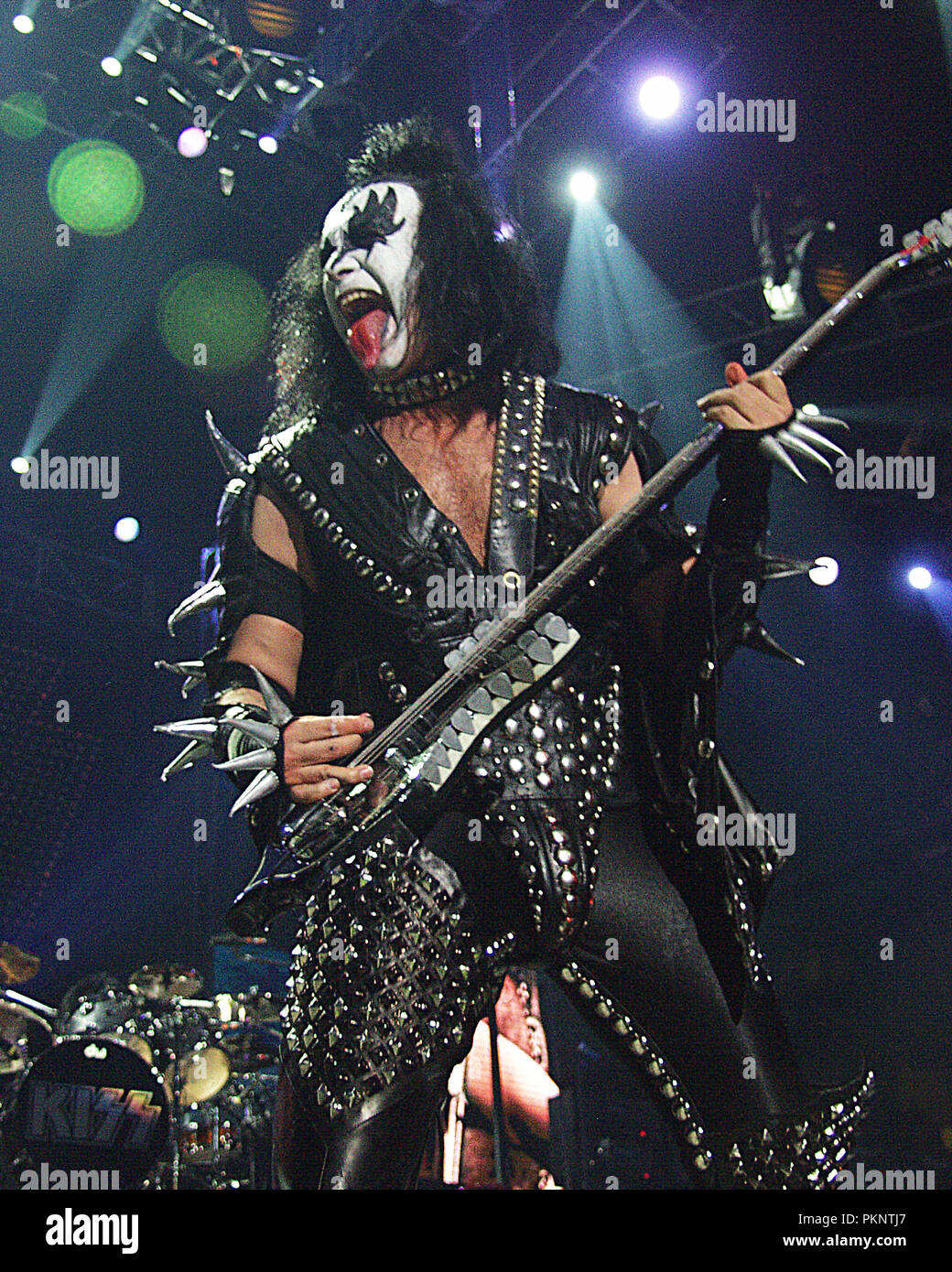 Gene Simmons of KISS performs at Thompson-Boling Arena in Knoxville, Tennessee on December 10, 2003. CREDIT: Chris McKay / MediaPunch Stock Photo