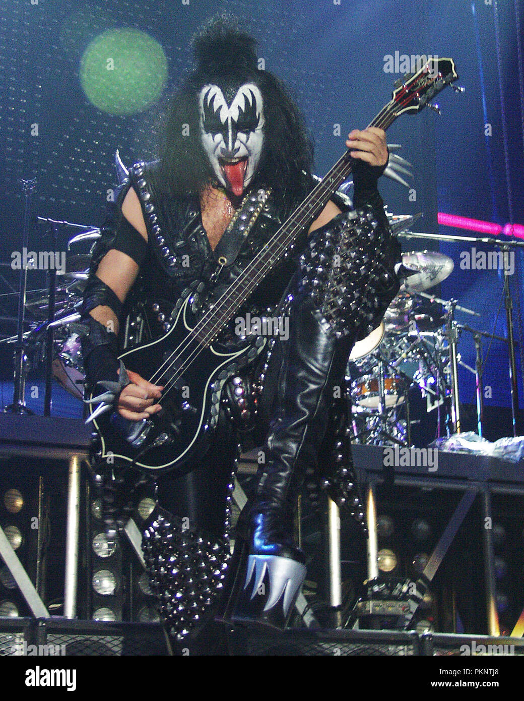 Gene Simmons of KISS performs at Thompson-Boling Arena in Knoxville, Tennessee on December 10, 2003. CREDIT: Chris McKay / MediaPunch Stock Photo
