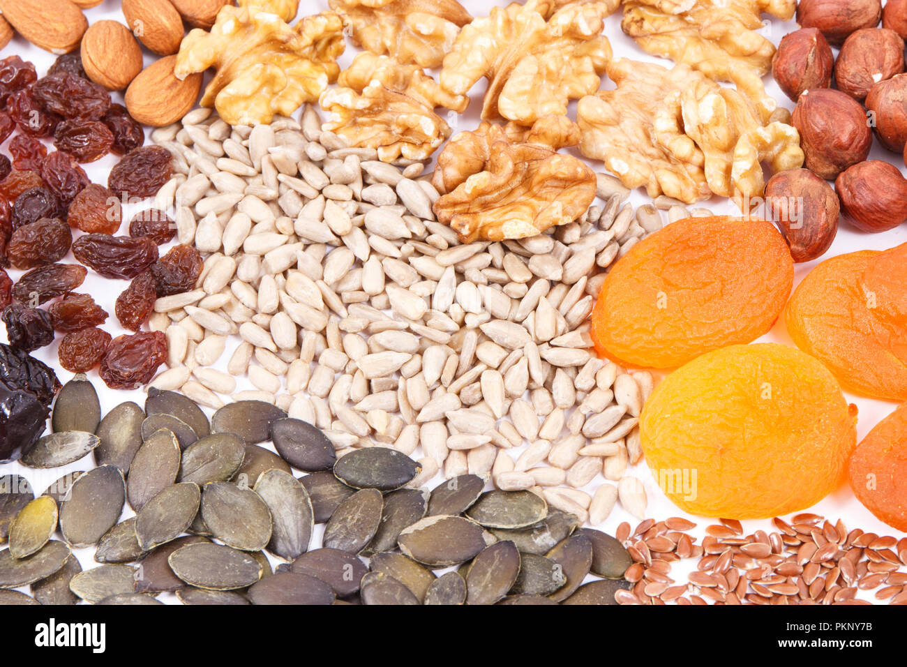 Different ingredients containing iron, vitamins, dietary fiber and