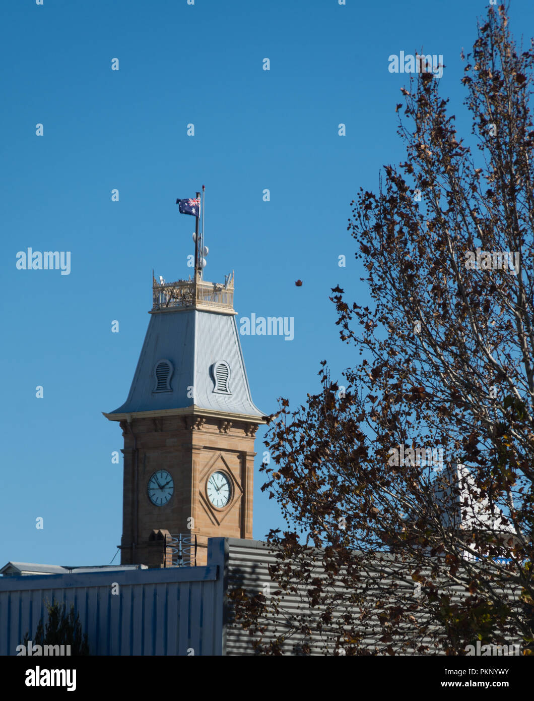 Australian Clock Tower in warwick, QLD, Australia Stock Photo Alamy