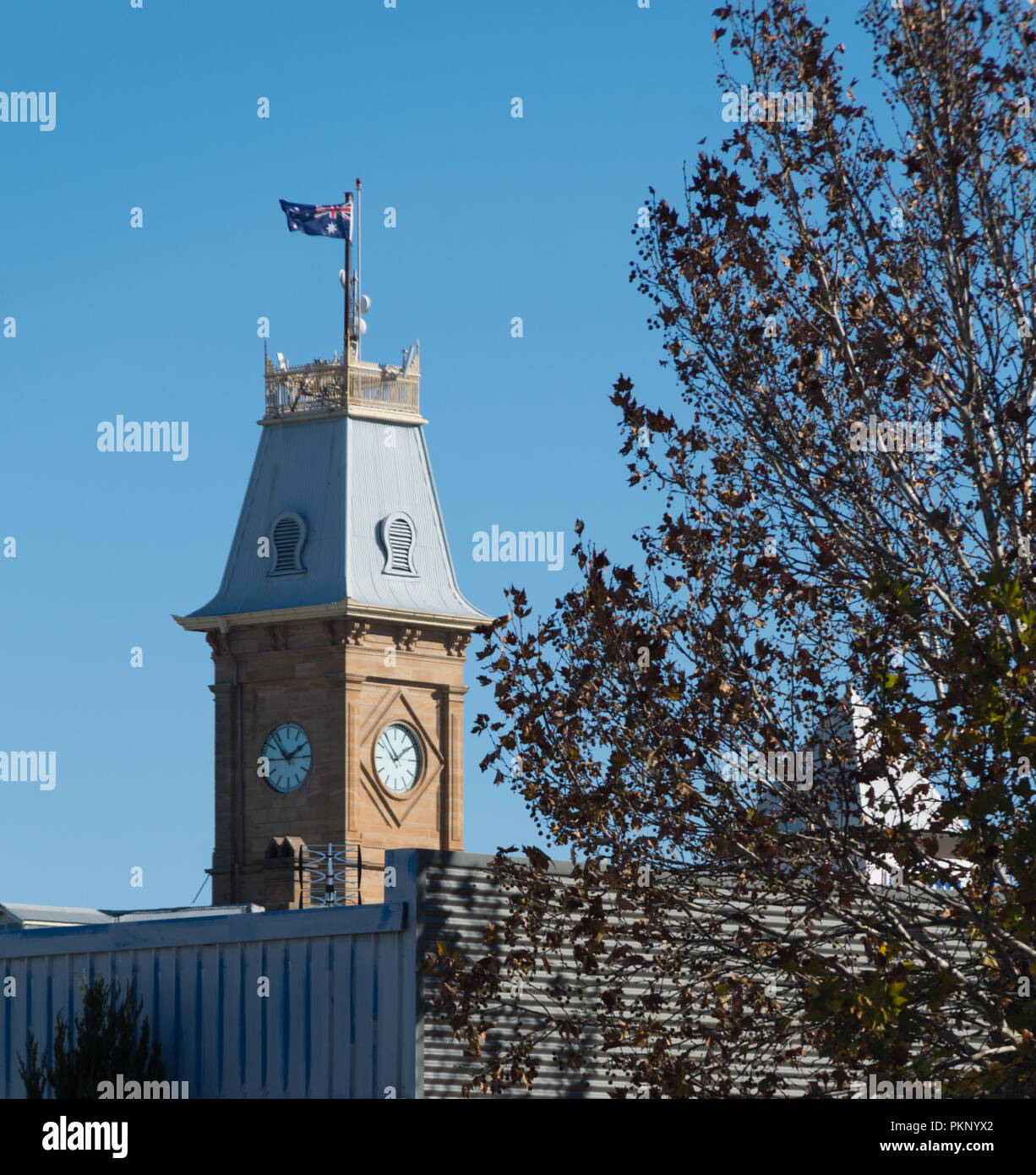Australian Clock Tower in warwick, QLD, Australia Stock Photo Alamy