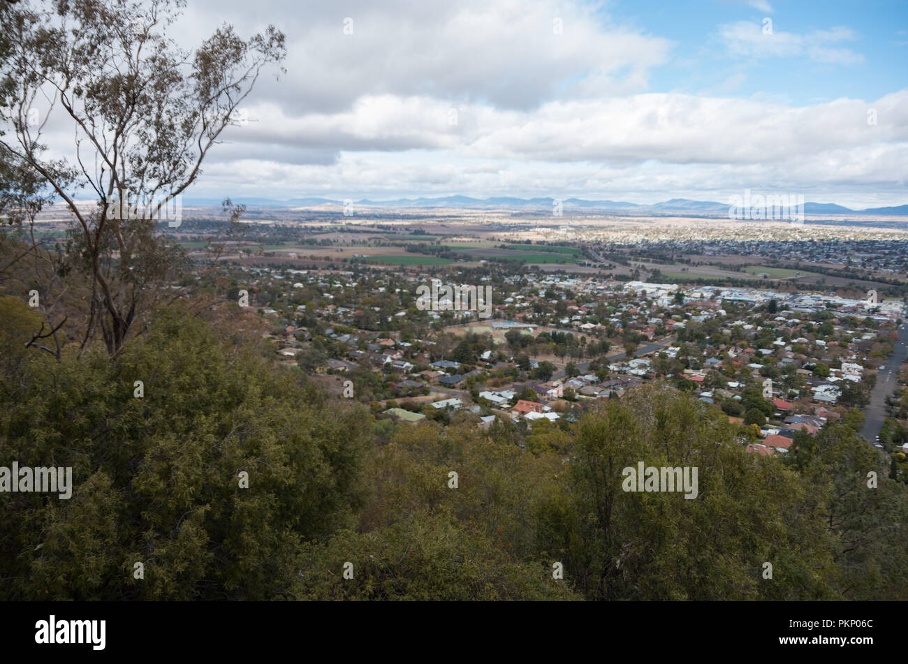 Tamworth from the lookout on the oxley scenic lookout Stock Photo