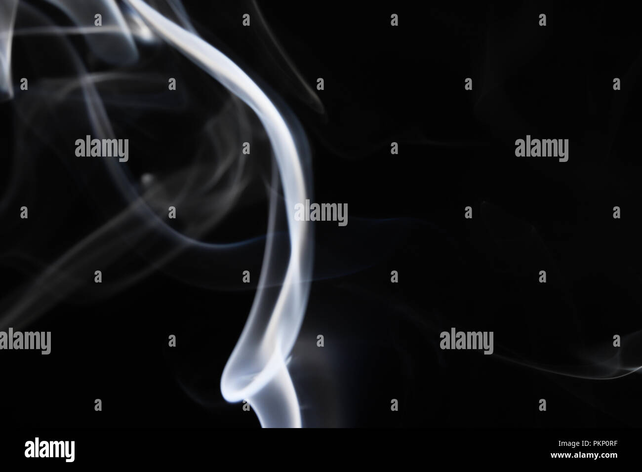 Abstract Smoke on Black Background Stock Photo