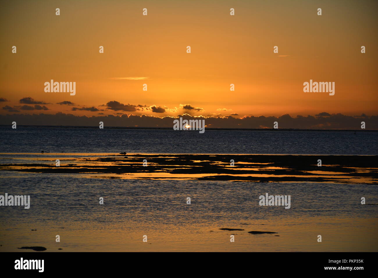 Sunset Bel Ombre Beach, Mauritius Stock Photo - Alamy