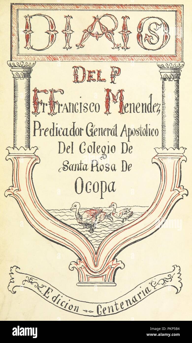 Image  from page 5 of 'Viajes de Fray F. Menendez a la Cordillera, publicados y comentados por F. Fonck. Edicion centenaria . con un mapa. (Viajes., a Nahuelhuapi, etc.)' . Stock Photo