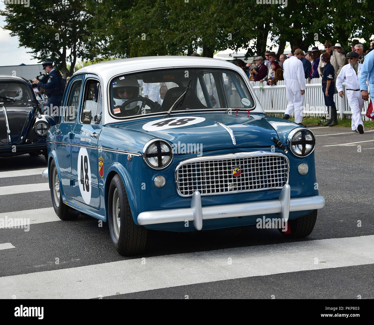 Peter James, FIAT Abarth Evocation, Jack Sears Memorial Trophy, saloon cars, British Saloon Car Championship, 1958, Goodwood Revival 2018, September 2 Stock Photo