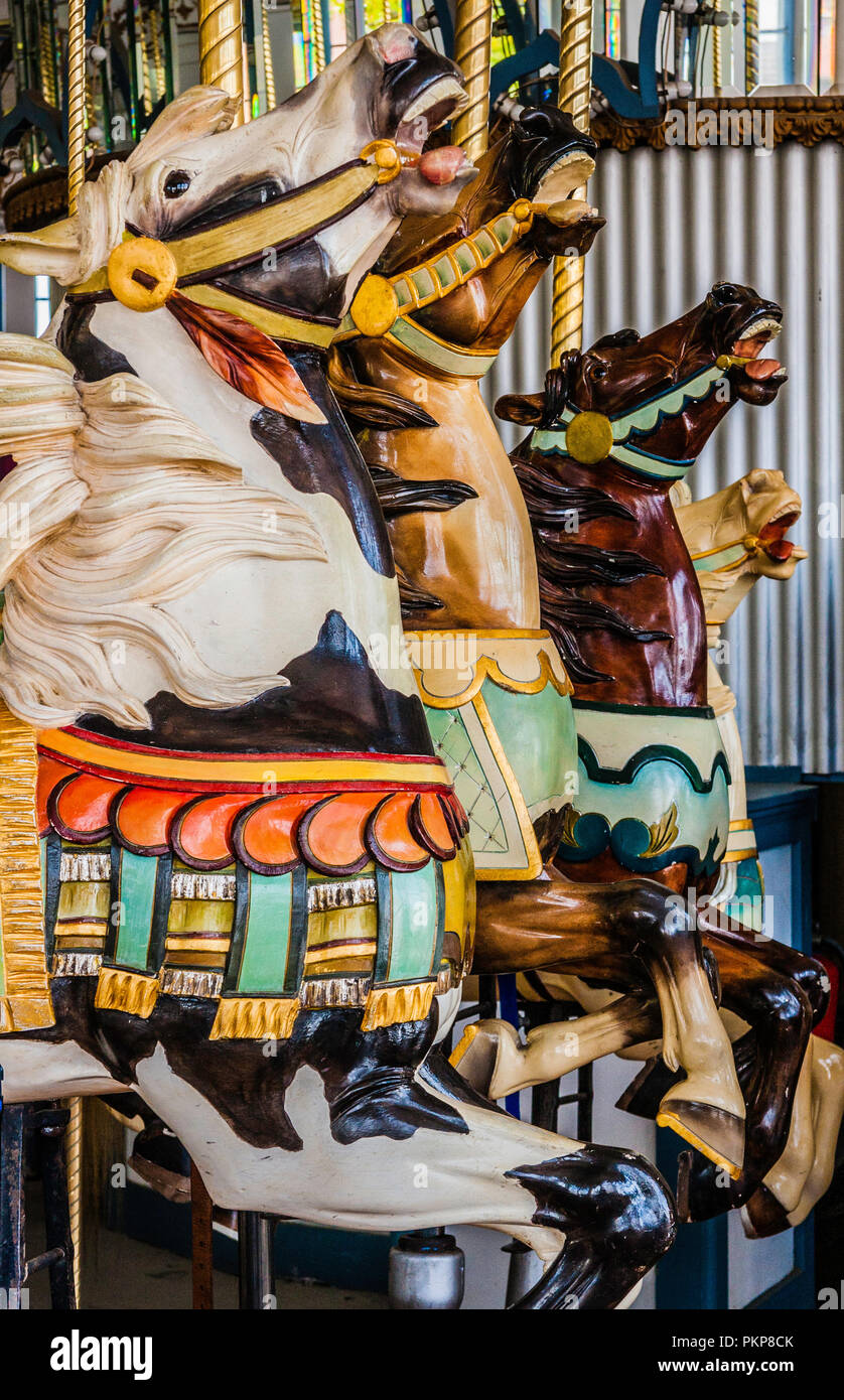 The Carousel at Lighthouse Point Park New Haven, Connecticut, USA Stock ...
