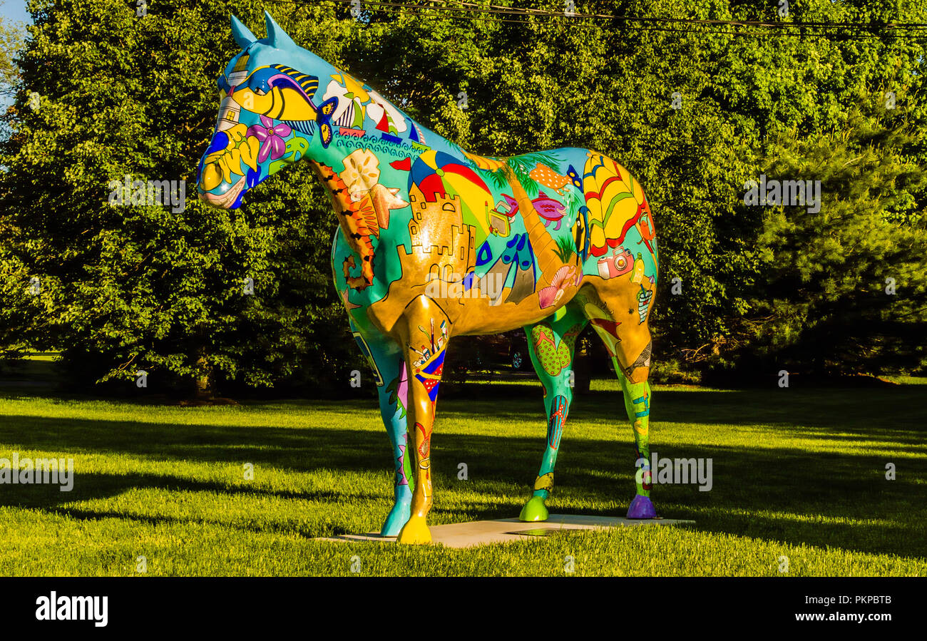 Painted Horse   Granby, Connecticut, USA Stock Photo