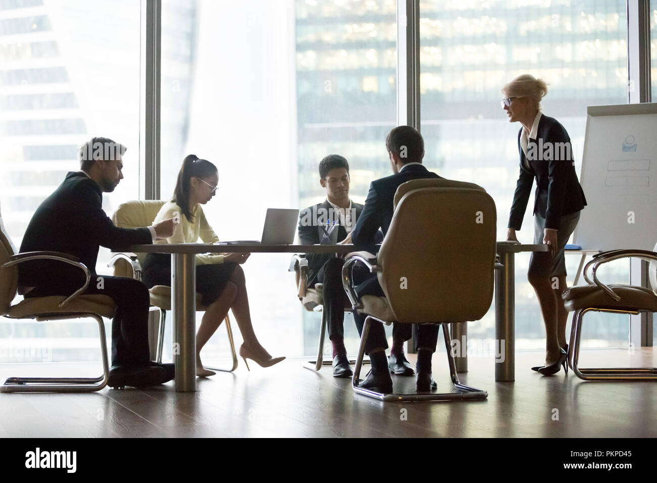 Businesspeople colleague and woman ceo team leader  Stock Photo