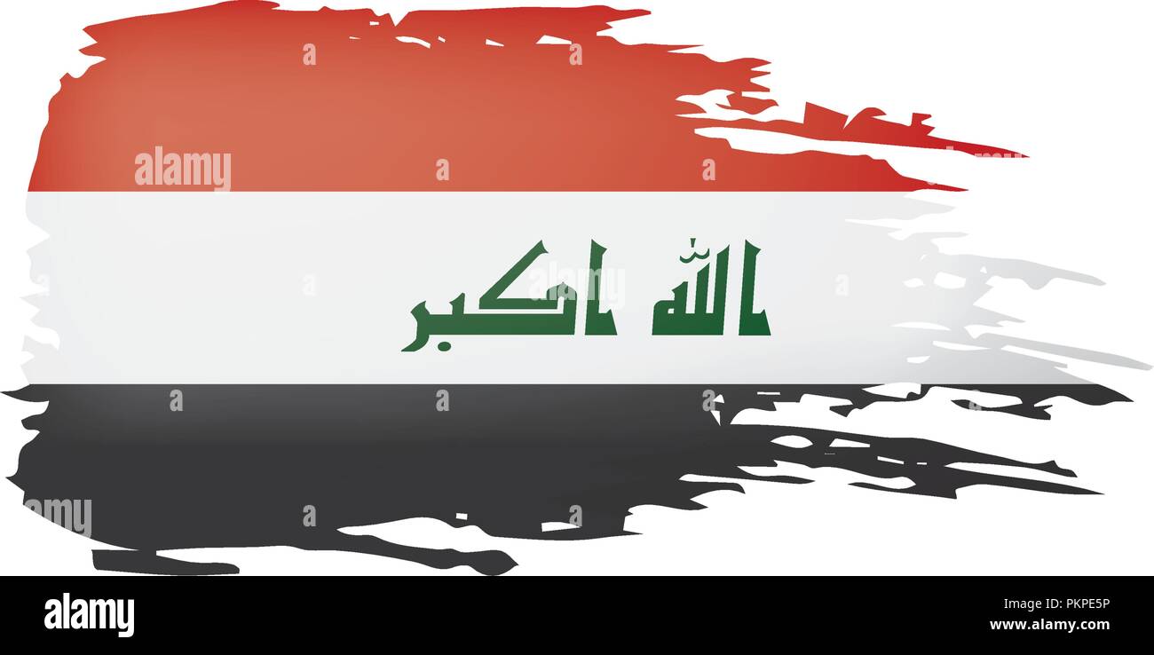 Iraq History Vector Iraqi flag, vector illustration on a white background Stock Vector ...